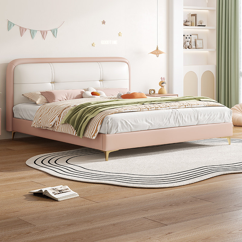 Live bed Nordic luxury children's bed teen boy and girl princess bed furniture bedroom simple soft bag boy bed