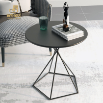 Nordic simple rock board side few living room sofa round table corner few ins light luxury creative coffee table small apartment leisure table