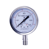 Connected to B-type-F installation straight 0 stainless steel radial stainless steel pressure gauge pressure gauge Y-10