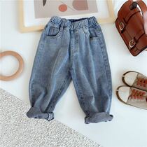 Girls Leisure Pants Autumn 2020 New Baby Harlen Pants Childrens Radiator Pants Child Tide Groups