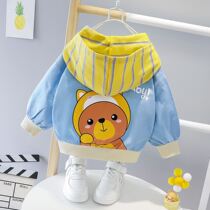 Baby coat boys coat in spring and autumn dress for children 0 - 1 year old baby clothes 3 childrens clothes tide