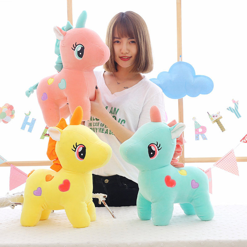 Live cartoon blind box unicorn doll plush toy clip doll machine doll children's doll birthday gift