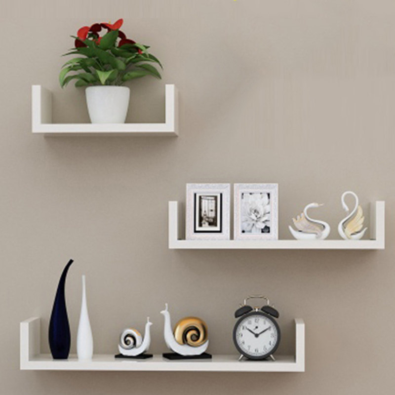 Punch-free dormitory wall rack hanging wall partition wall bookshelf TV wall hanger bedroom decoration