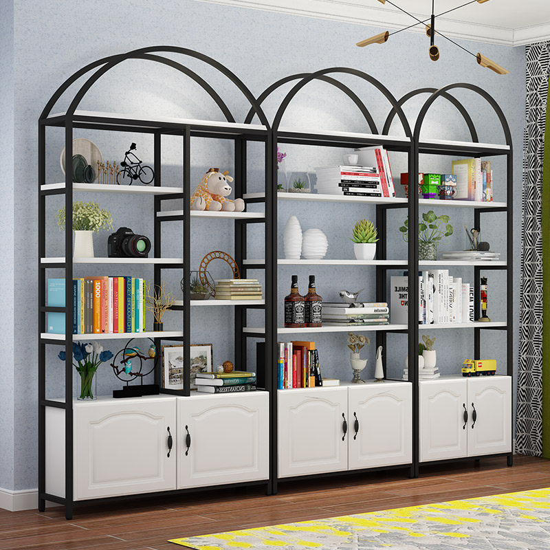 Bookshelves Landing Multiple Layers Children Bookcase Steel Wood Living Room Simple Home Composition Provincial Space Modern Minimalist Shelf