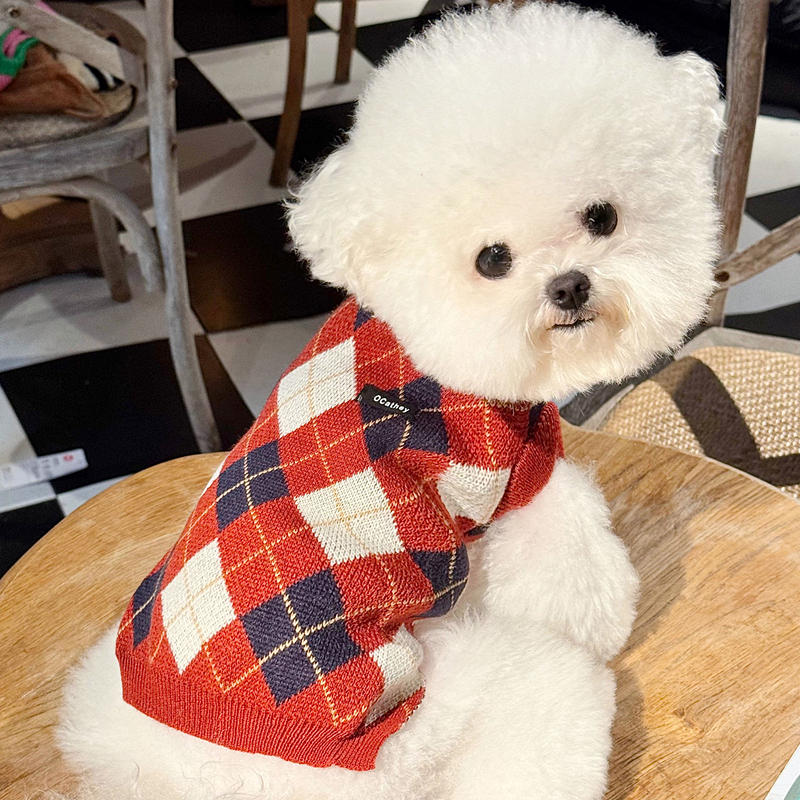 Autumn New Dog Clothes Pet Knitted Sweater Teddy Bichon Pomeranian Small Dog Cat Poodle Autumn and Winter Clothing Autumn New Dog Clothes Pet Knitted Sweater Teddy Bichon Pomeranian Small Dog Cat Poodle Autumn and Winter Clothing