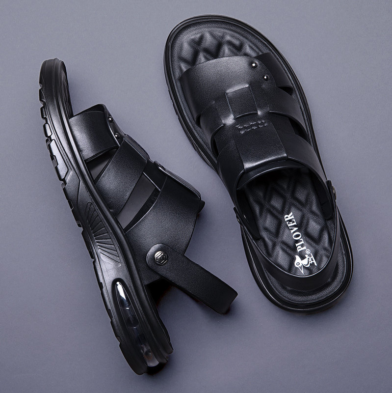 Genuine leather sandals men's outside wearing 2022 Summer new anti-slip and anti-wear and abrasion resistant beach shoe men 100 hitch casual cool slippers