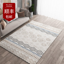 Moroccan bedroom living room carpet Household light luxury Turkish retro sofa Coffee table Bedside blanket Easy-care floor mat