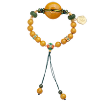 Potala Palace Beeswax Peace Bracelet Womens Jasper Inlaid 925 Silver Bracelet Mom Gift