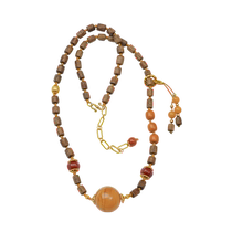 Potala Palace beeswax agarwood pendant necklace transfer beads original design clavicle chain womens model