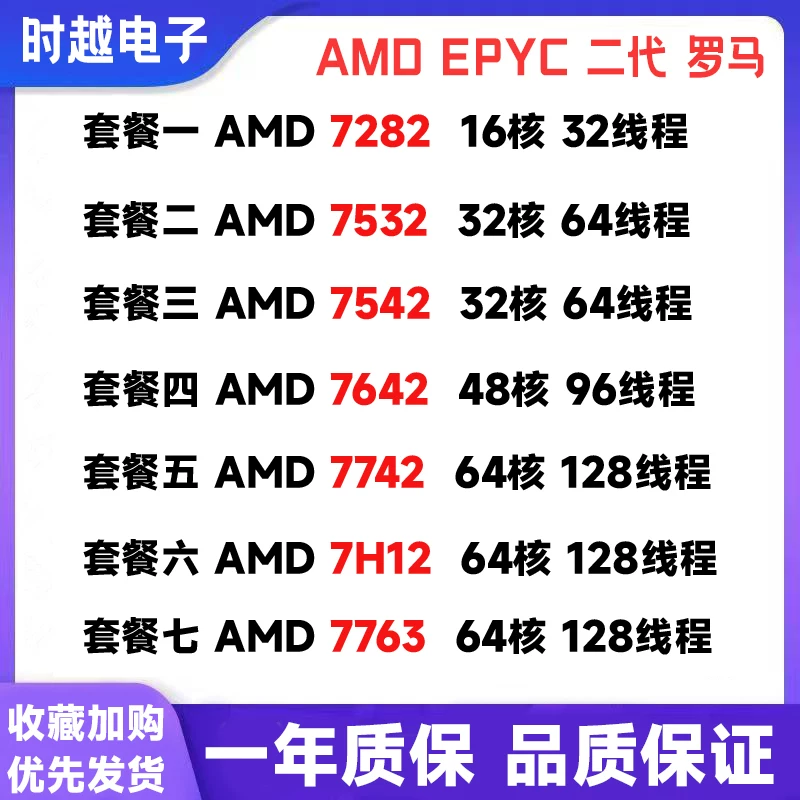 AMD 7002 серия CPU7532 7642 7K62 7542 7742 7H12 7R32 7763 7513