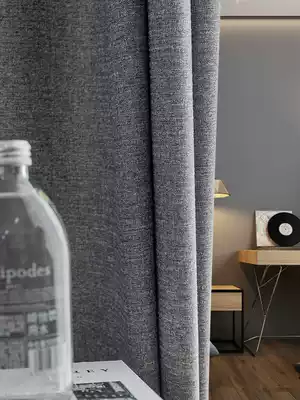 2020 new environmentally friendly full shading cotton and linen curtains bedroom Nordic simple modern heat insulation sunscreen and sound insulation customization
