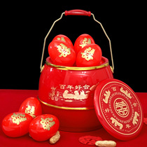 A complete collection of wedding supplies for children and grandchildren dowry supplies wedding bucket small toilet brides wedding dowry small portable bucket