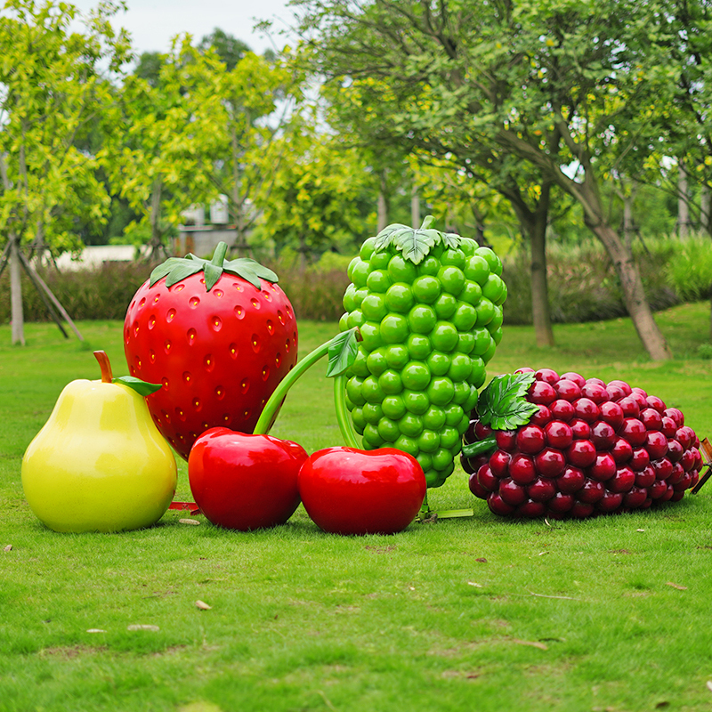 Large Simulated Fruit and Vegetable Sculptures, Grape Decorations, Strawberry Creative Apple Models, Farm Fiberglass Pear Ornaments Large Simulated Fruit and Vegetable Sculptures, Grape Decorations, Strawberry Creative Apple Models, Farm Fiberglass Pear Ornaments