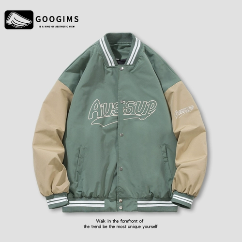 Бейсбольная форма, мужская осенняя куртка для влюбленных, с вышивкой