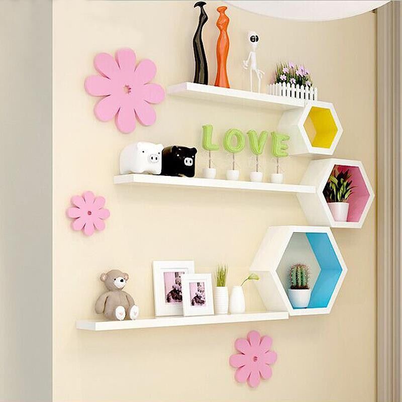 Wall shelf living room TV background wall partition film and television wall hanging decoration wall cabinet room creative lattice