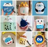 Apple, Tide, силиконовый милый защитный чехол, наушники, набор, беспроводная совместимая коробка с зарядкой, 2, bluetooth