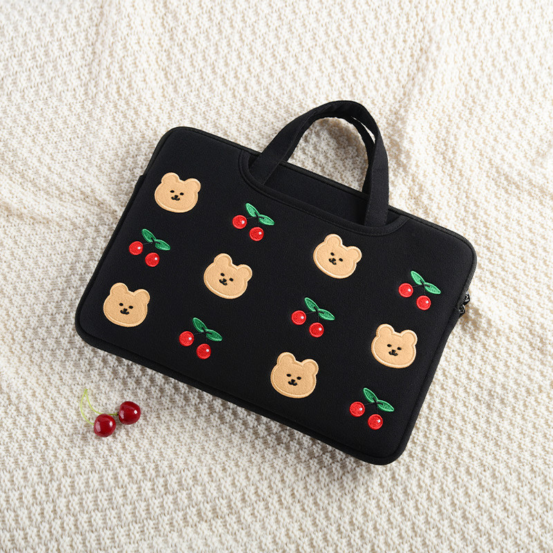 Japan and South Korea embroidered computer bag female portable suitable for Apple Lenovo Xiaoxin pro13 3 inch air14 Huawei matebook HP Asus Dell 15 6 inch laptop liner