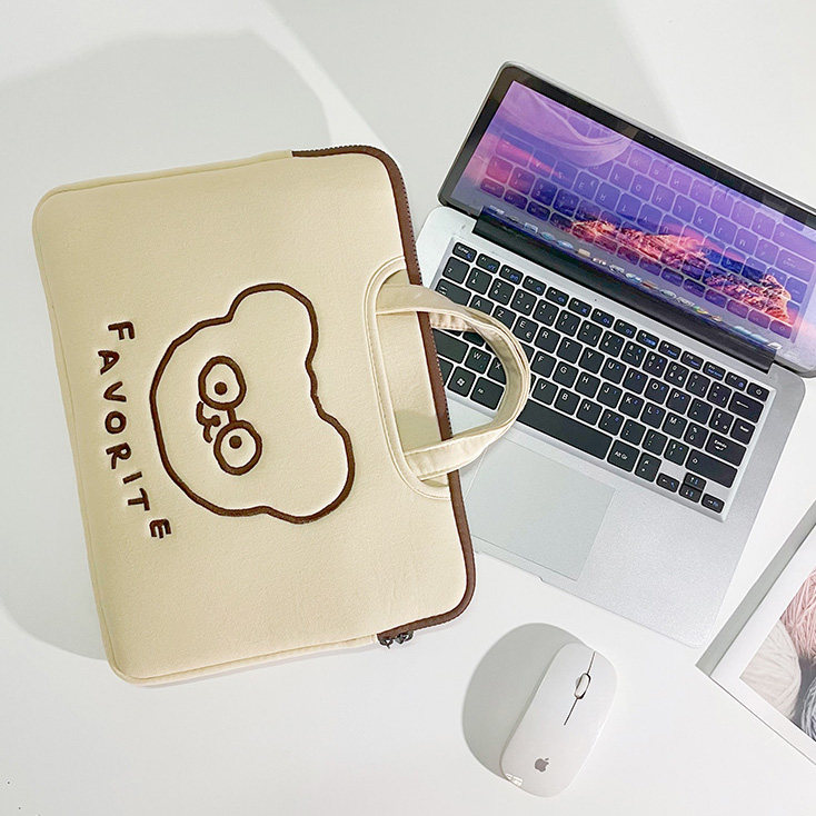 Cartoon computer bag anti-shock handheld Apple notebook Macbook13 3 Lenovo little new Air14 woman 15 6ins Wind cute 15 Huawei bag mac13 inch pr