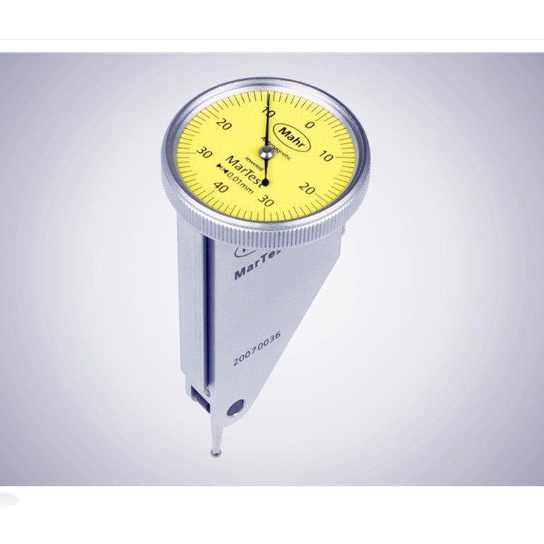 German Mahr mechanical lever dial indicator vertical reading calibration table Marr pointer lever table 800V