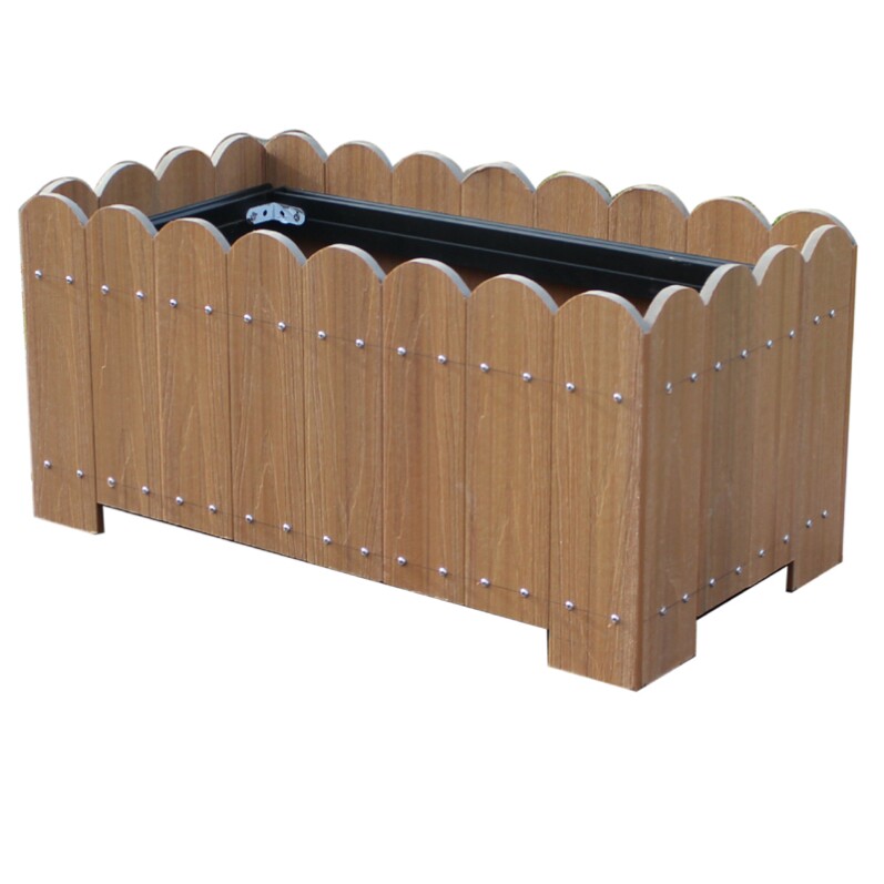 Park Sun Protection Basin Flowers Altar Green Finished Product Isolation with Seed Vegetable Street Garden Landscaped Municipal Plastic Wood Flower Box