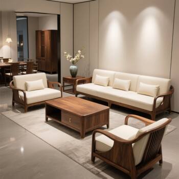 North american black walnut solid wood sofa