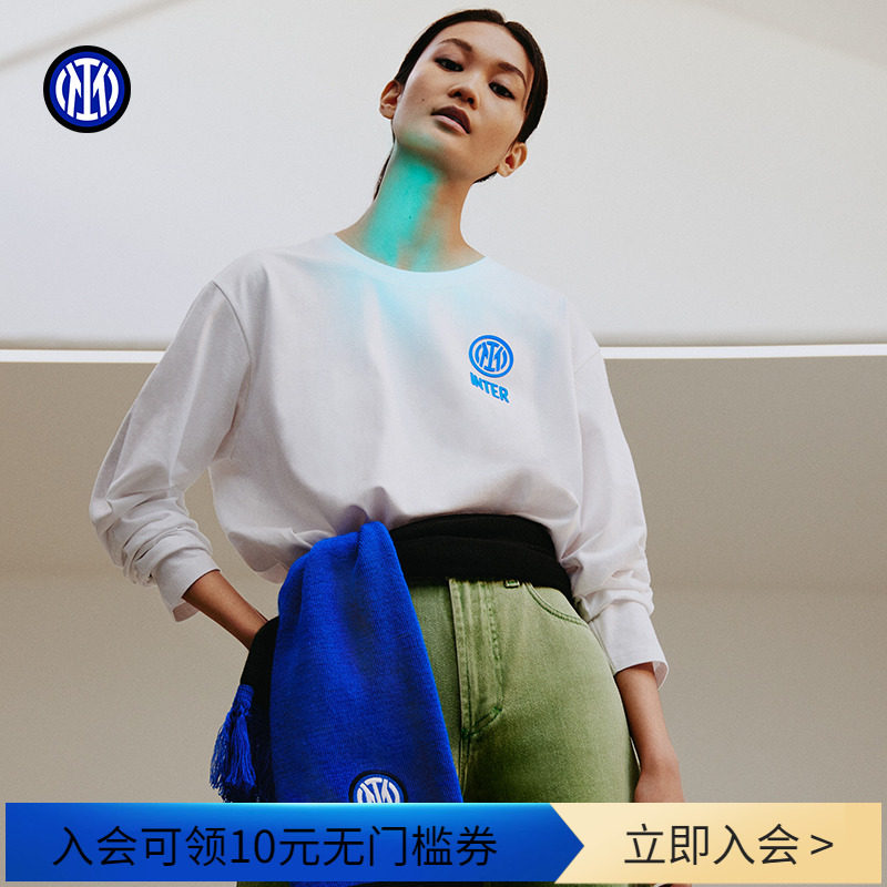 Italy's same new logo International Milan Spring Festival Blue and black scarves 2021 Winter new senior feel warm 100 hitch