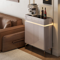 Sofa Side Cabinet Tea Cabinet Living Room Wall Integrated Storage Cabinet Narrow 2024 New arrival Side Cabinet Accessible Luxury Fancy
