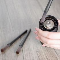 Coffee brush cleaning brush grinding brush modern simple wooden handle animal hair brush plastic handle nylon brush