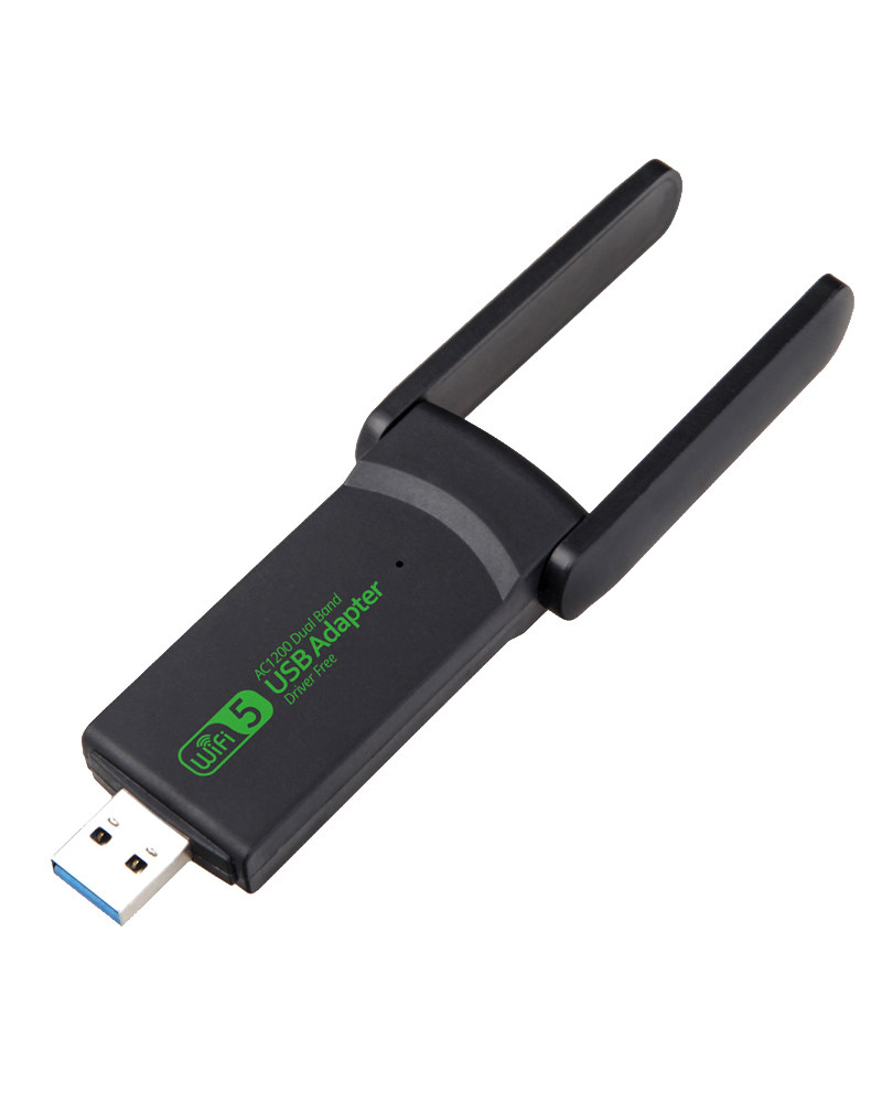 1200m Wireless Network Card Driver-Free Gigabit Dual-Band Desktop Computer Wifi Transmitter USB Receiver 5g High-Speed Laptop High-Power Unlimited Network Wifi Signal Receiver for Home Use