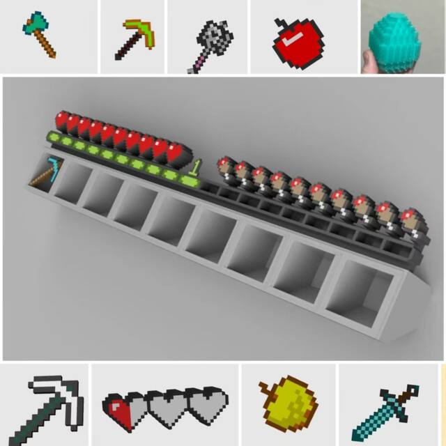 MC Minecraft Inventory Game Peripheral Game Model Printing Storage Desktop Decorative Blocks