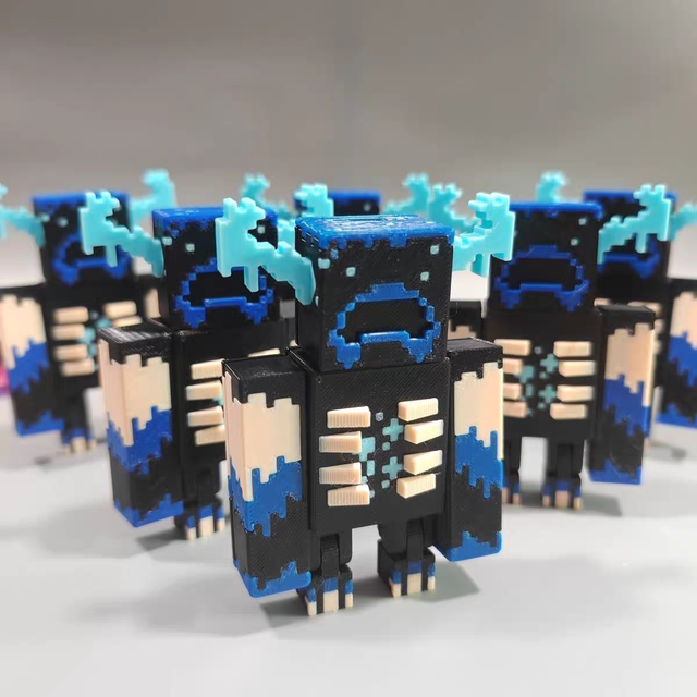 Mc Minecraft Guardian Pixel-Style Game Peripheral Figurine Model Ornament Gift 3D Printed Movable Action Figure