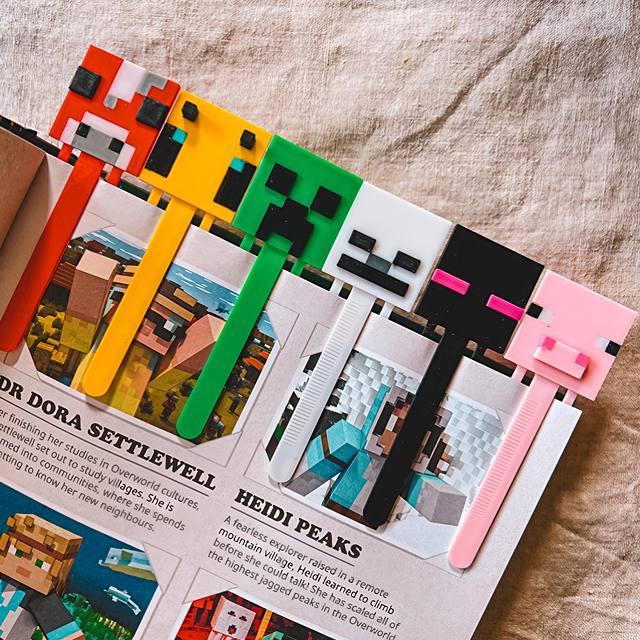 Mc Minecraft Peripheral Bookmarks Creeper Enderman Little Bee Bookmark Children's Gift Birthday Gift
