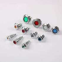 LED metal indicator light signal light 8 10 12 16 19 22 25mm waterproof signal lamp inserted screwfeet