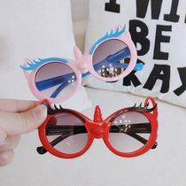 Childrens sunglasses 2022 new sunglasses cartoon Eye frames male and female baby sunglasses Summer new 100 hitch