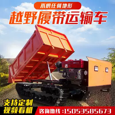 Small crawler transport vehicle agricultural dump project construction mountain climbing orchard all-terrain transport machine diesel drag