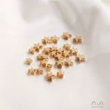 Аксессуары, бусины, ювелирный шарм ручной работы, аксессуар, серьги, 14 карат, со сквозным отверстием