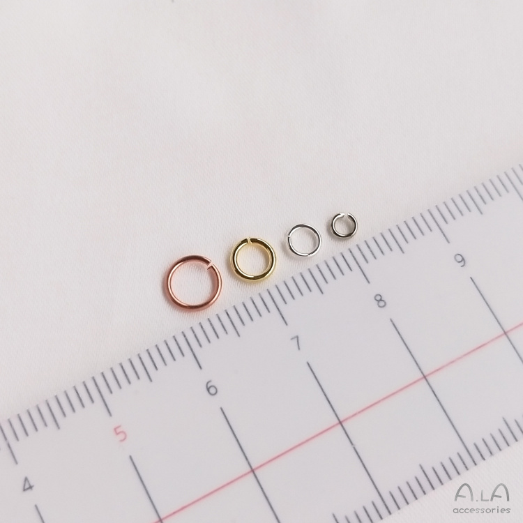 50 Pieces Diameter 3mm Diameter 4mm Diameter 5mm Copper 18K Gold Plated Circle Polished Broken Ring display picture 2