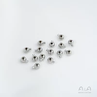 К42-3 круглая кнопка из белого золота 1 шт.