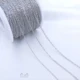 L183-1 Плоская цепочка из белого золота, сохраняющая цвет, 1,0 мм, 1 метр, может быть оснащена 0,3 шероховатым отверстием 𫔭 кольцом для рта.