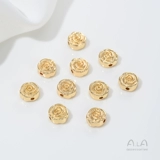 Трехмерные бусины, аксессуар из жемчуга, 14 карат, золотой цвет, со сквозным отверстием, в цветочек