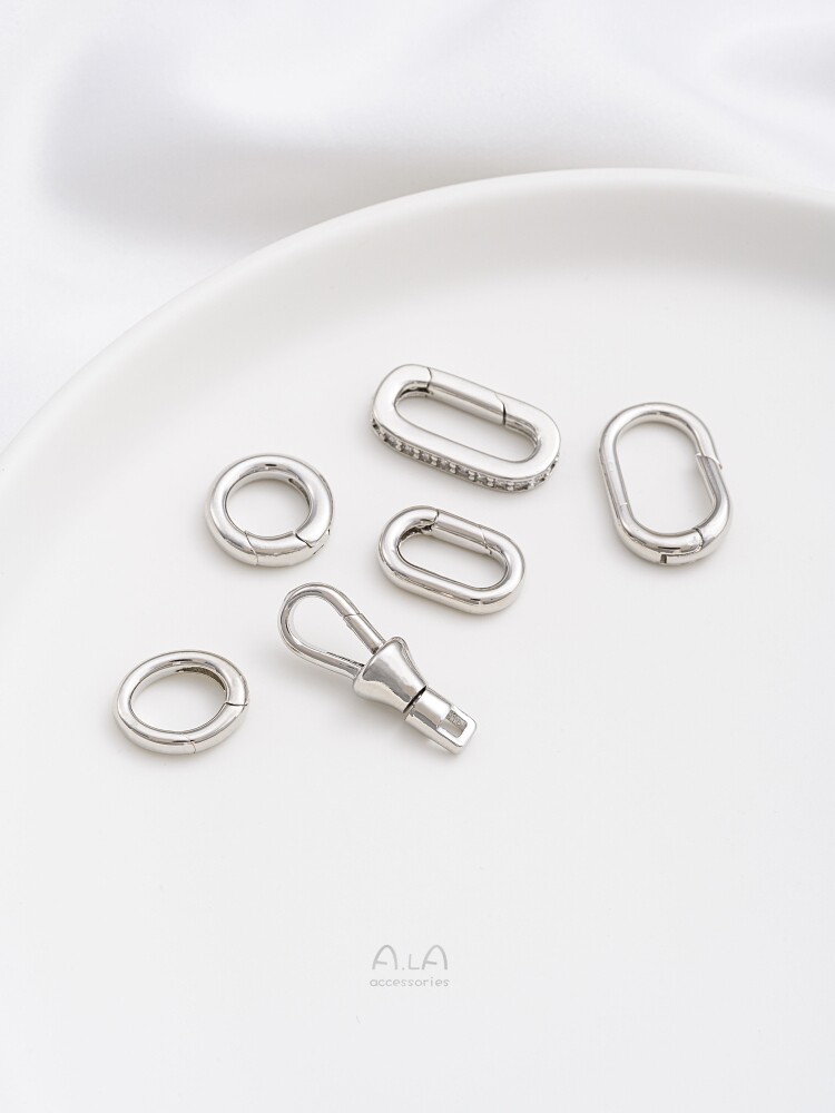 COLOR-RETAINING UNIVERSAL BUCKLE 14K GOLD-FILLED ROUND OVAL SPRING BUCKLE HAND-MADE DIY PEARL CHAIN LOBSTER BUCKLE ACCESSORIES