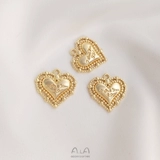 Модная подвеска с буквами в виде сердечка, 14 карат, золотой цвет, европейский стиль, английские буквы, DIY