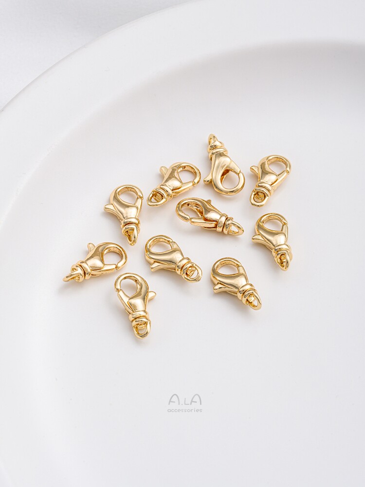 UNIVERSAL ROTATING BUCKLE 14K GOLD-COATED COLOR-PRESERVING ROTATING LOBSTER BUCKLE HANDMADE DIY BRACELET NECKLACE JEWELRY ENDING SPRING BUCKLE