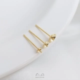 Золотая серебряная игла, серьги из жемчуга ручной работы, серебро 925 пробы, 14 карат