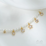 Сохраняющий цвет 14-каратный позолоченный циркон, маленькая подвеска в форме звезды, кружевной двойной кулон с пятиконечной звездой, ожерелье в виде руки, кулон своими руками