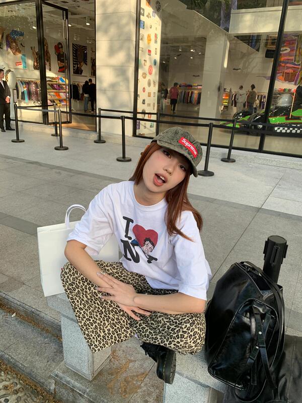 Retro American-Style Cartoon Betty Heart Print Short-Sleeve T-Shirt Trendy Brand Loose Versatile Pure Cotton White Casual Top