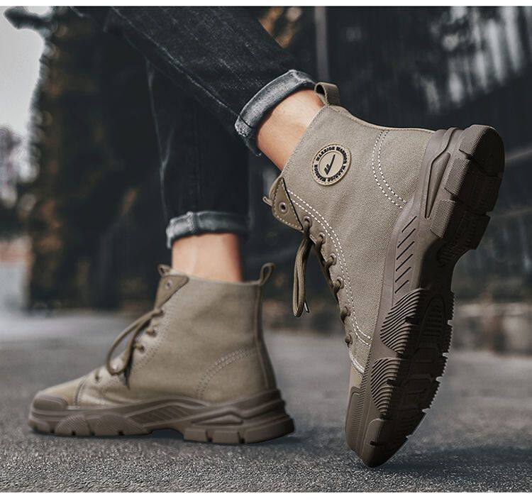 Warrior, Martens, зимние нескользящие износостойкие тканевые ботинки 