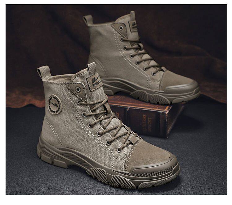 Warrior, Martens, зимние нескользящие износостойкие тканевые ботинки 