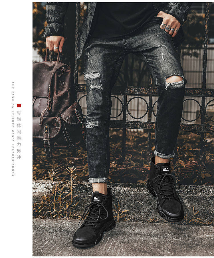 Warrior, Martens, зимние нескользящие износостойкие тканевые ботинки 