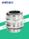 Lanjiang LAND Two-hole Metal Cable Waterproof Connector IP68 Sealed Copper Nickel Plated Porous Gland Head Fixing Head